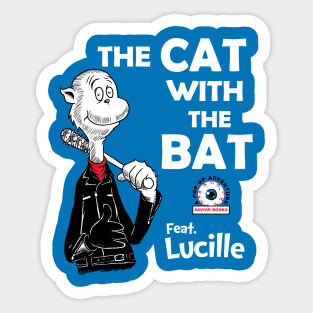 The Cat With The Bat Sticker